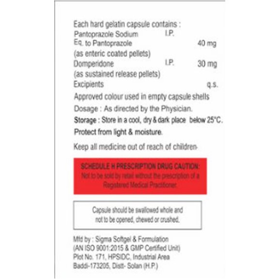 Pantamate DSR - Pantoprazol Coated & Domparidone Sustained Release Capsule, Pharmamate Pantamate DSR - Pantoprazol Coated & Domparidone Sustained Release Capsule, Pharmamate