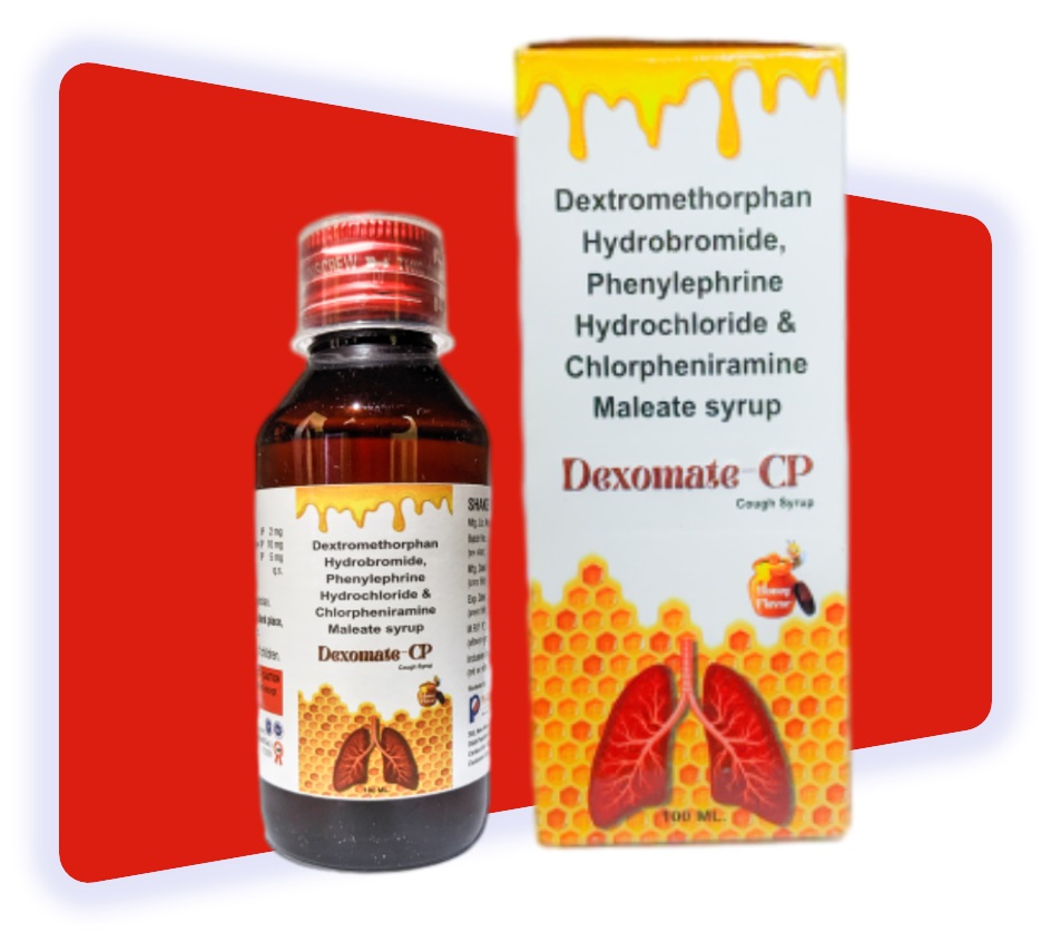 Dexomate CP - Dextromethorphan Hydrobromide Phenylephirine Hydrocloride & Chlorpheniramine Maleate Syrup